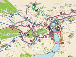 Promotional image of tourist bus routes in London